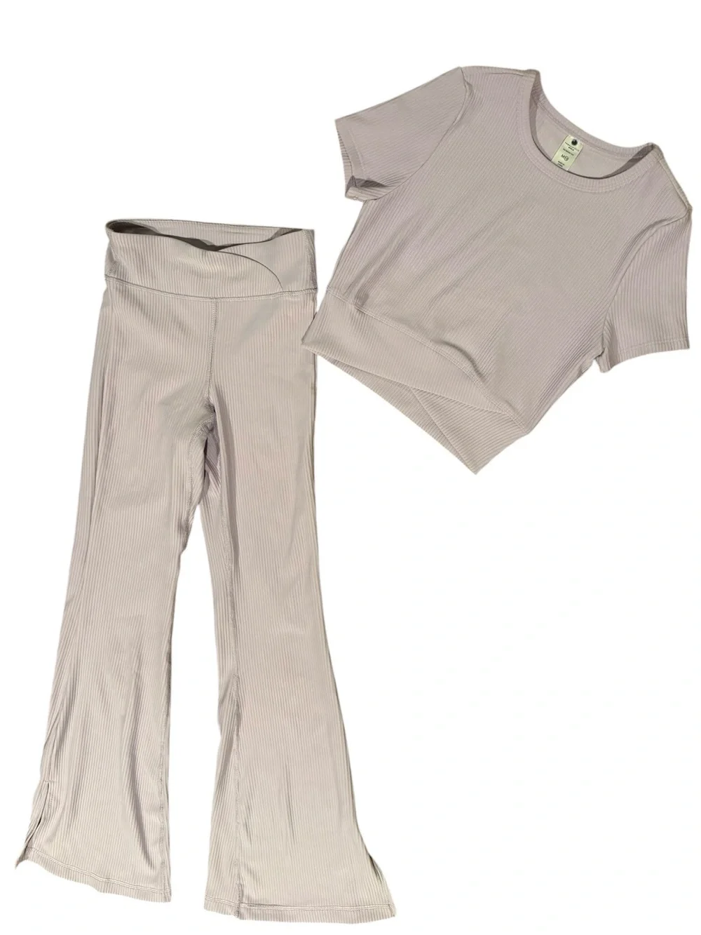 Yogalicious Girls Light Purple Flare Bottoms & Short Sleeve Set Size Medium 10